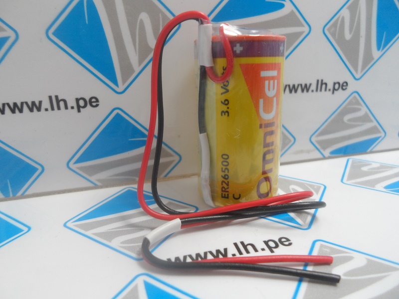 ER26500-W      Bateria Lithium 3.6V, 8500mAh, Size: C,  con salida de cables,  Thionyl Chloride (Li-SOCI2) Battery